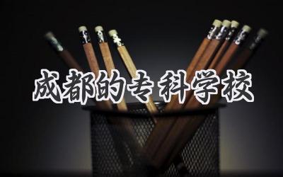 成都的专科学校