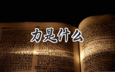 力是什么