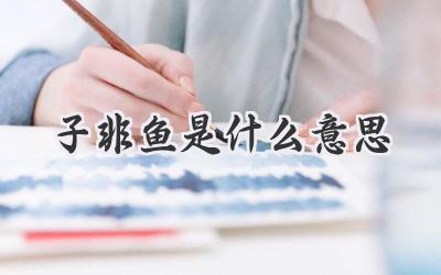 子非鱼是什么意思