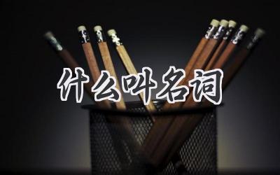 什么叫名词