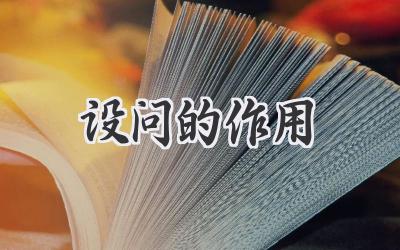设问的作用