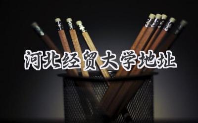 河北经贸大学地址
