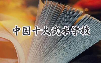 中国十大武术学校