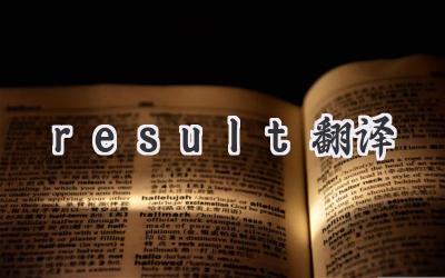 result翻译