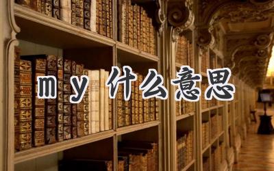 my什么意思