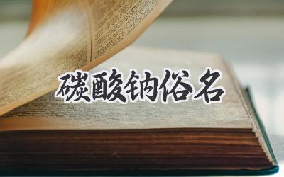 碳酸钠俗名
