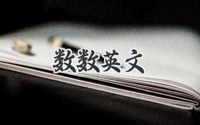 数数英文