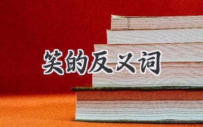 笑的反义词