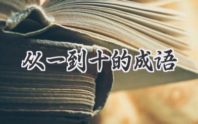从一到十的成语