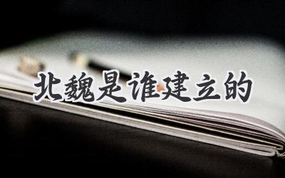北魏是谁建立的