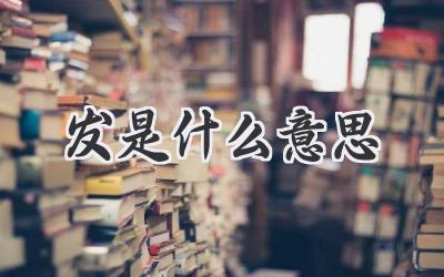 发是什么意思