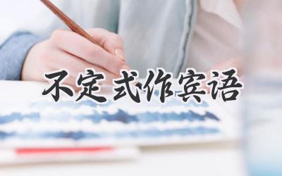 不定式作宾语