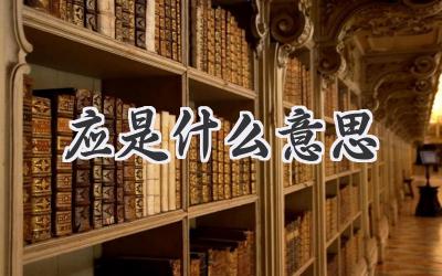 应是什么意思