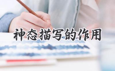 神态描写的作用