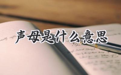 声母是什么意思