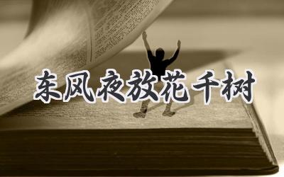 东风夜放花千树