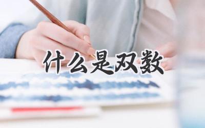什么是双数