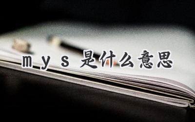 mys是什么意思