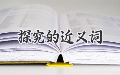 探究的近义词