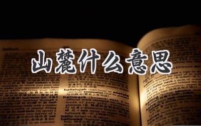 山麓什么意思
