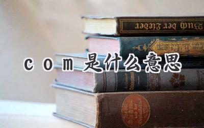 com是什么意思