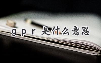 gpr是什么意思