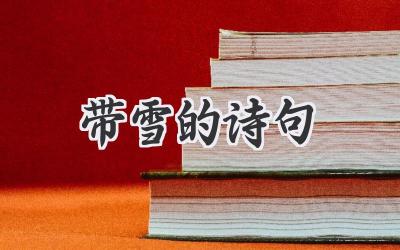 带雪的诗句