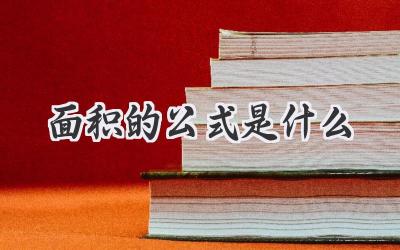 面积的公式是什么