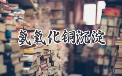 氢氧化铜沉淀