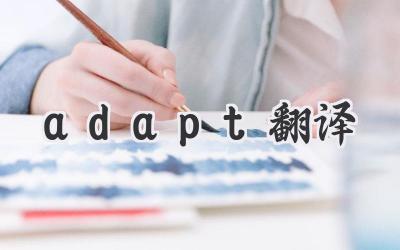 adapt翻译