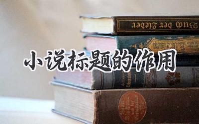 小说标题的作用