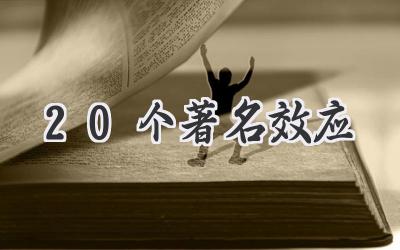 20个著名效应