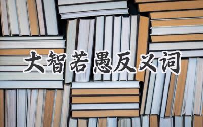 大智若愚反义词