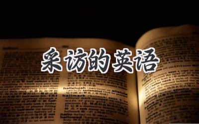 采访的英语