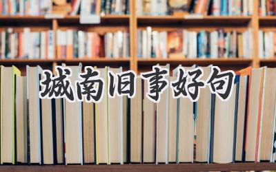 城南旧事好句