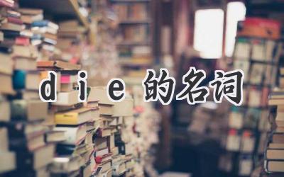 die的名词