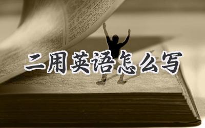 二用英语怎么写