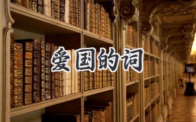 爱国的词