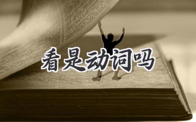看是动词吗