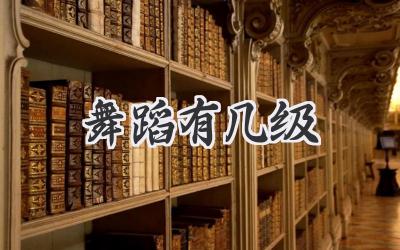 舞蹈有几级