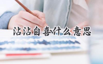 沾沾自喜什么意思