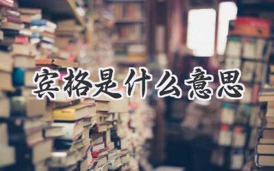 宾格是什么意思
