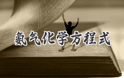 氨气化学方程式