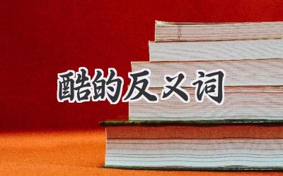 酷的反义词