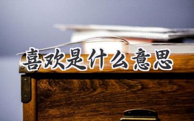喜欢是什么意思