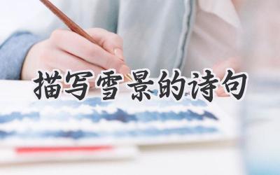 描写雪景的诗句