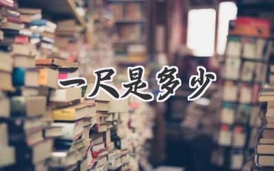 一尺是多少