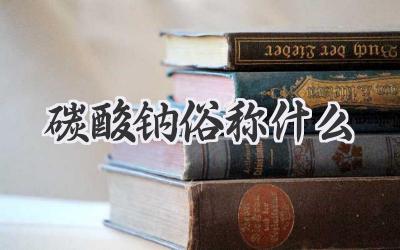 碳酸钠俗称什么