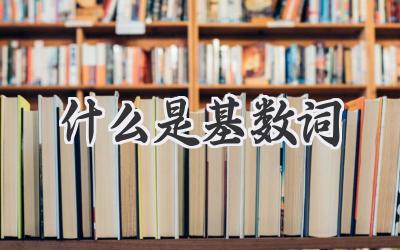 什么是基数词