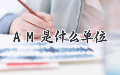 AM是什么单位